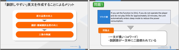 翻訳・機械翻訳に適した和文・英文作成セミナーテキスト例